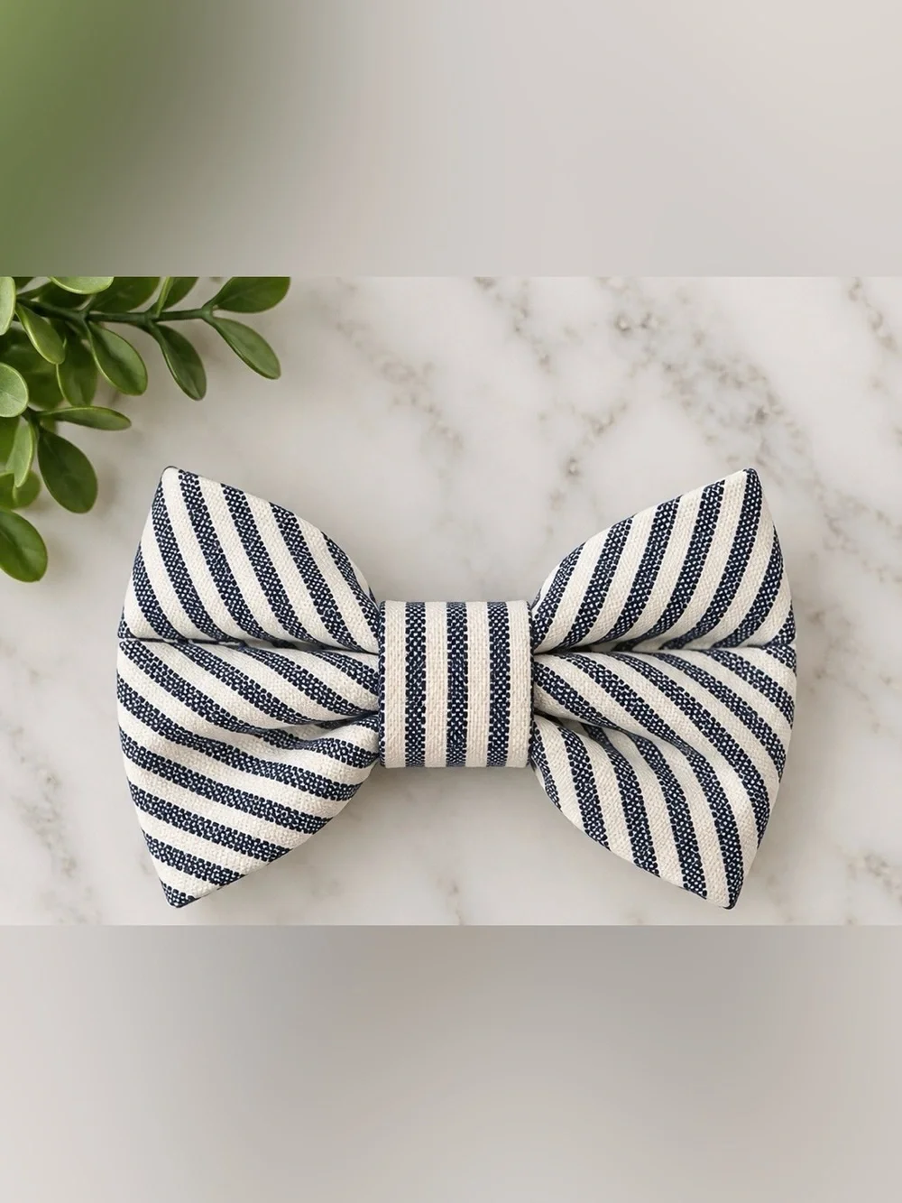 The Foggy Dog Bow Tie for Dog Collar | Gray & White Stripe